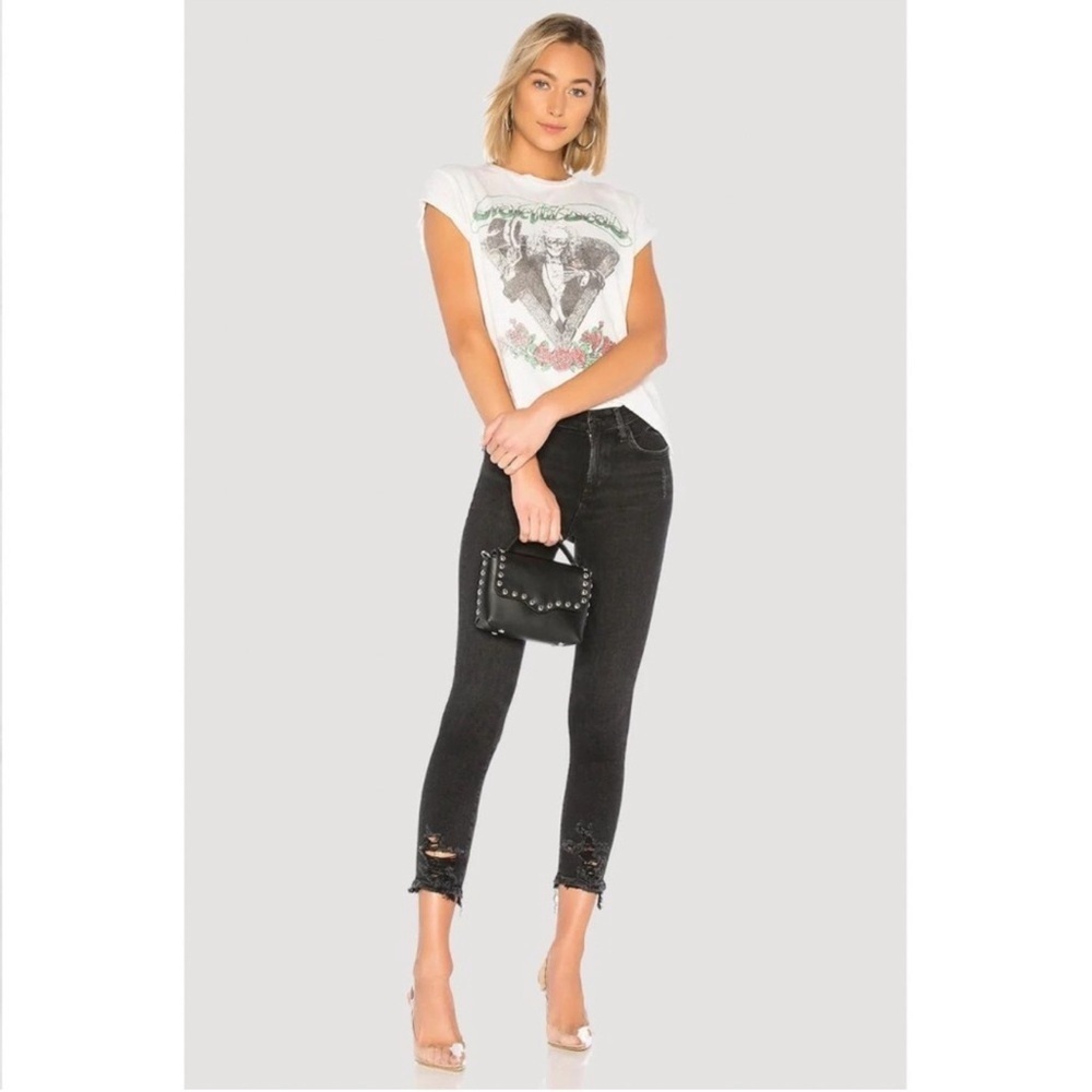 Agolde Sophie Hi Rise Crop Jeans in Temple (Black) Size 29